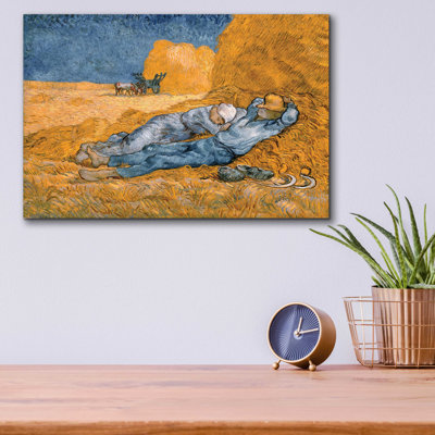 «Noon, Rest From Work» par Vincent Van Gogh, art mural en verre acrylique
