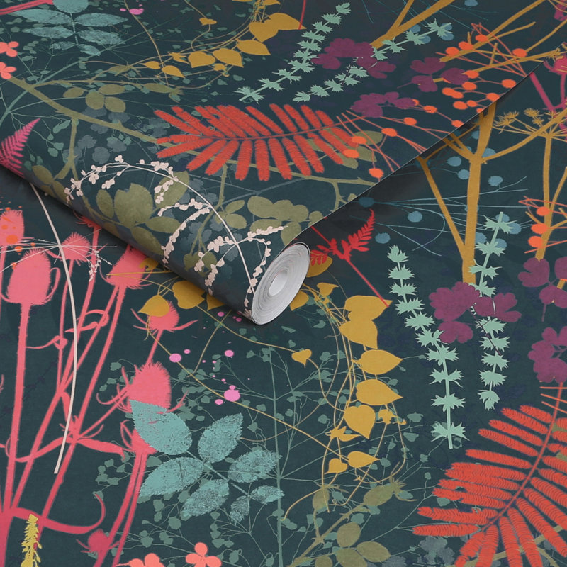 Clarissa Hulse Serendipity Sage Wallpaper, Dark Green