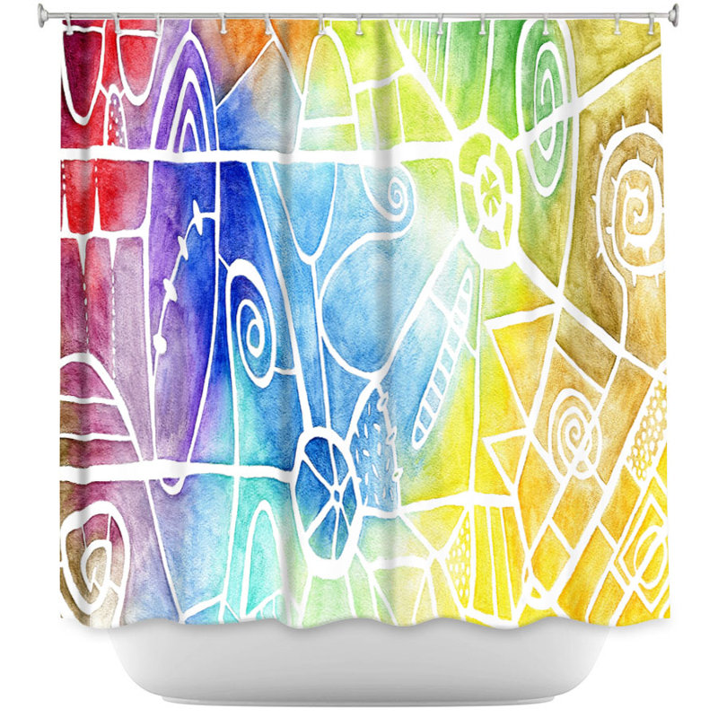 Rideau de douche simple vibrant sommier