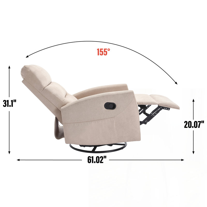 Comfortable Recliner Chair with Advanced Functions for Relaxation, Beige