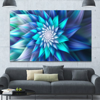 « large blue à fleur fractale », reproduction d’art sur toile