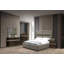 Table de chevet 2 tiroirs de style moderne en brun