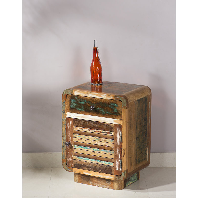 Abingt 45cm W Solid Wood Bedside Table