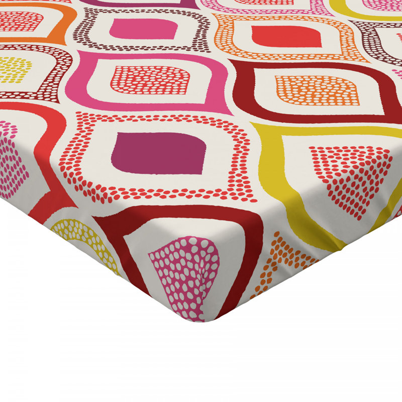 Microfiber Geometric Fitted Sheet, Full Fitted Sheet