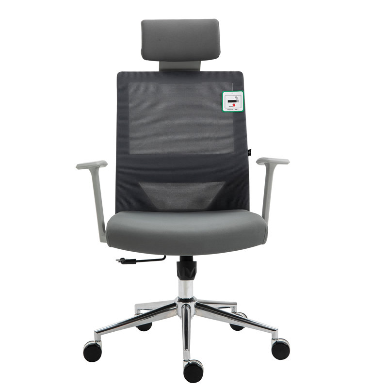 Biddings Office Chair with Headrest, Grey