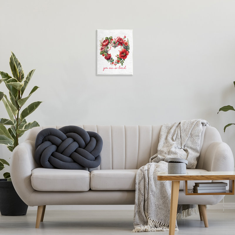 Art mural avec couronne et cœur adoré