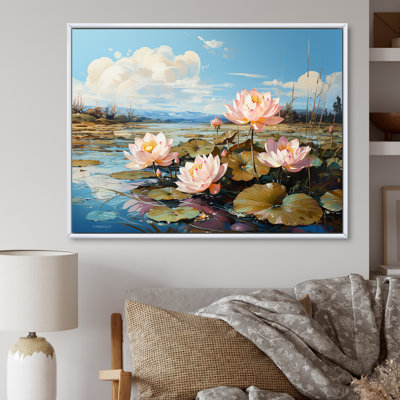 «By The Lake Lotus», impression sur toile