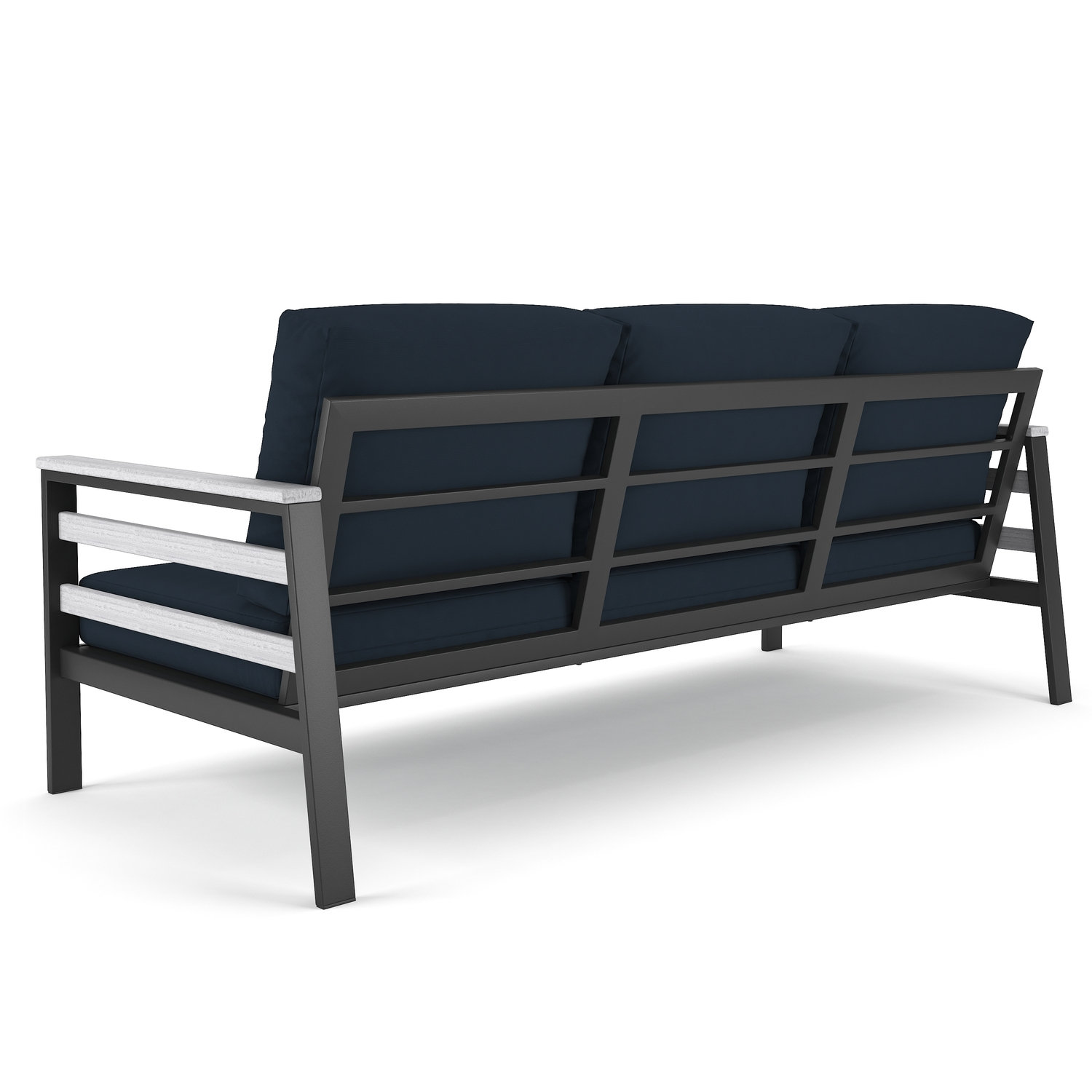 Townsend 80" Sunbrella® Patio Sofa, Canvas Navy Sunbrella® Canvas, Seashell