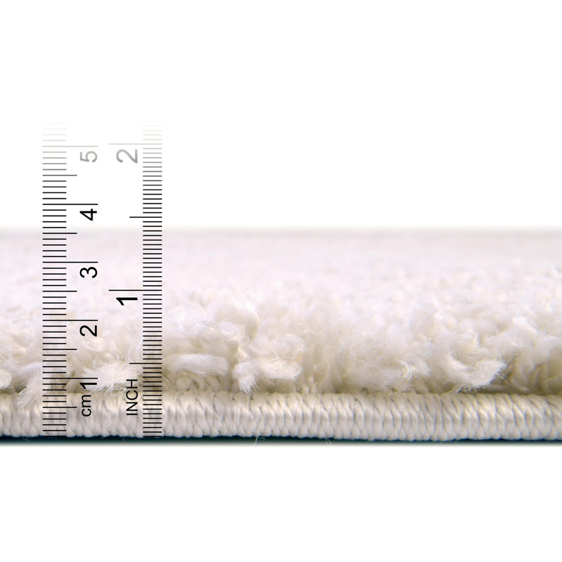 Tapis à poils longs avoine, Tapis de couloir 2 pi x 6 pi 7 po