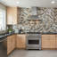 Carreau de mosaïque en pierre naturelle 11 po x 12 po Glacier-40640770