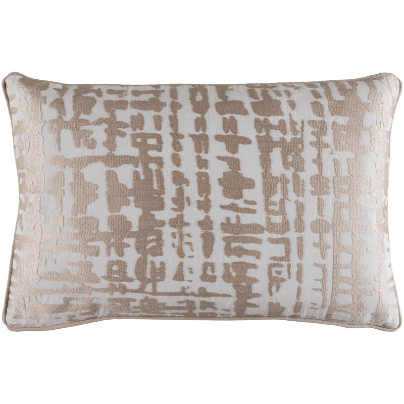 Housse de coussin lombaire Hessian, Champagne / Blanc