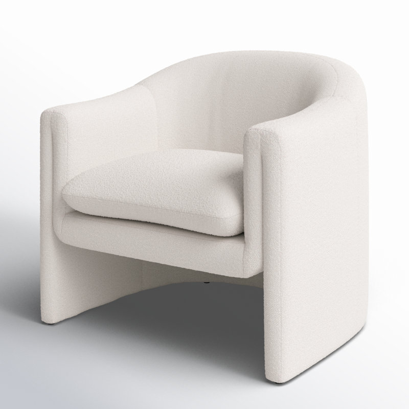 Alda Alda Polyester Blend Upholstered Occasional Accent Chair, Cream