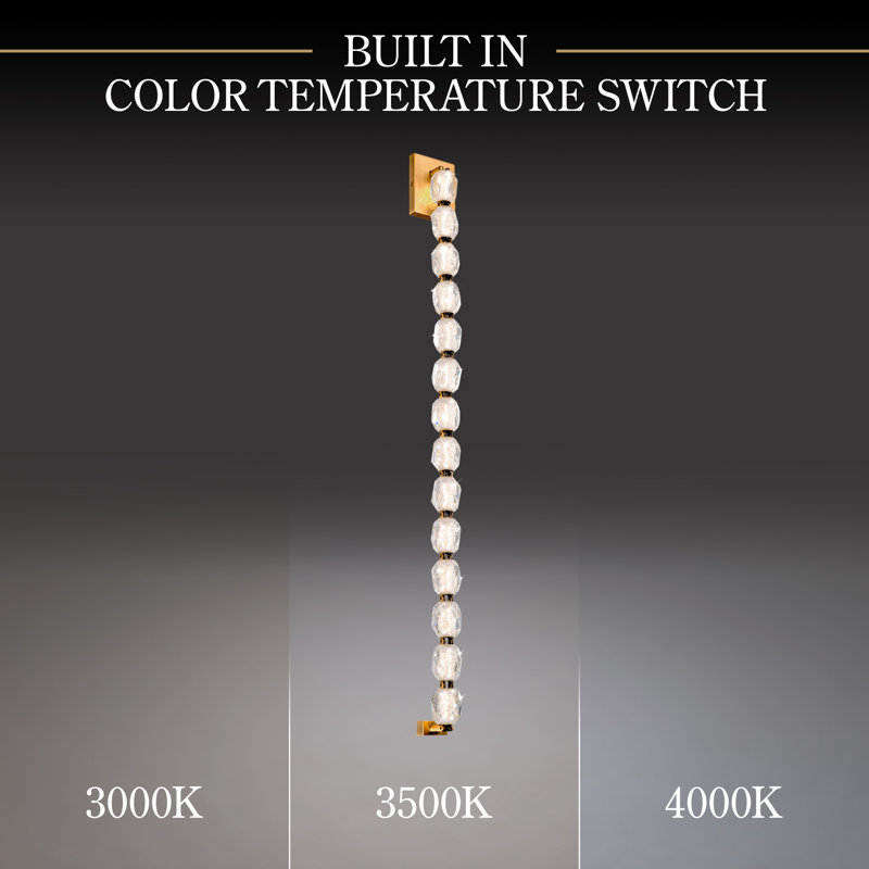 Seduction LED Armed Sconce, Polished Nickel, 52.88" H x 4.75" W x 3.75" D