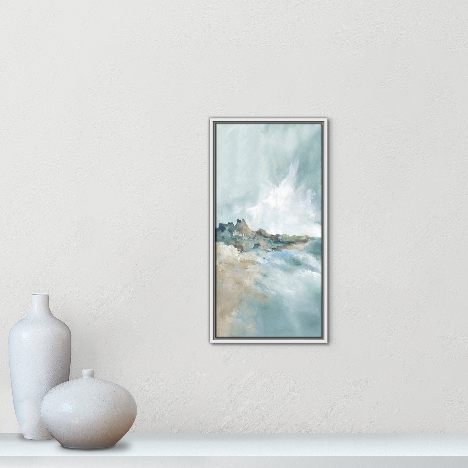 Sandpoint Print by Carol Robinson, 25.5" H x 13.5" W, White