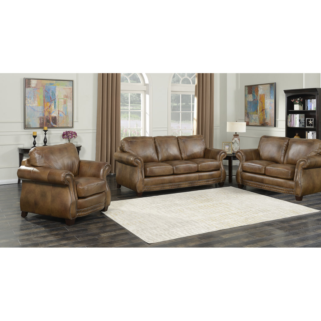 Simone 3 - Piece Living Room Set Fleur De Lis Living