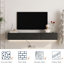 Meuble télé moderne flottant fixé au mur avec 16 couleurs DEL-553738411