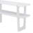 Narrow Console Table with Marble-Effect Top, Retro Entryway Table with Open Shelf, Sofa Table for Entryway, Hallway and Living Room (Espresso)-1882794805