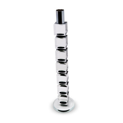Crystal Candlestick Block Design Tall