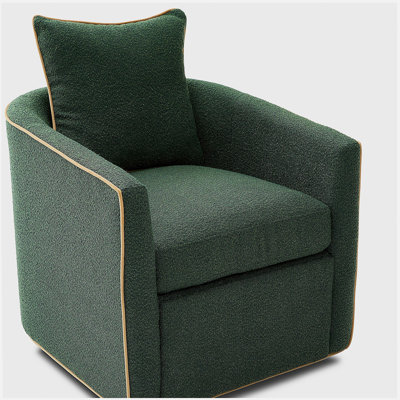 Swivel Accent Chair Upholstered Club Chair Barrel Sofa Chair for Living Room , Reading Corner, and Small Spaces, Green
