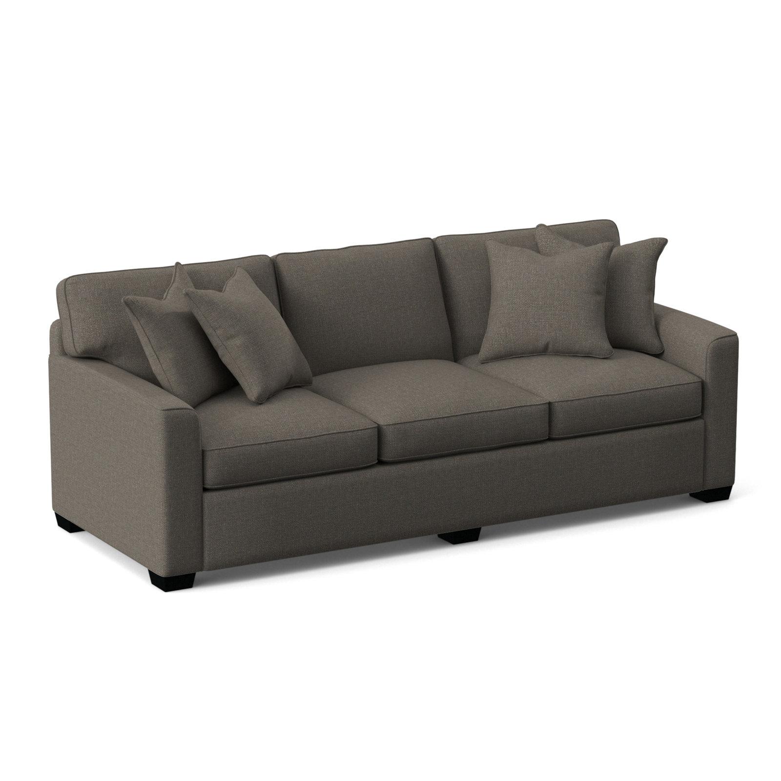 Frye 93'' Upholstered Sofa, Black, Gray Sugar Performance; 0863-84