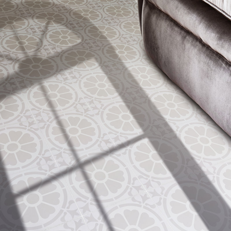Sintra 8" x 8" Cement/Marble Patterned Wall & Floor Tile
