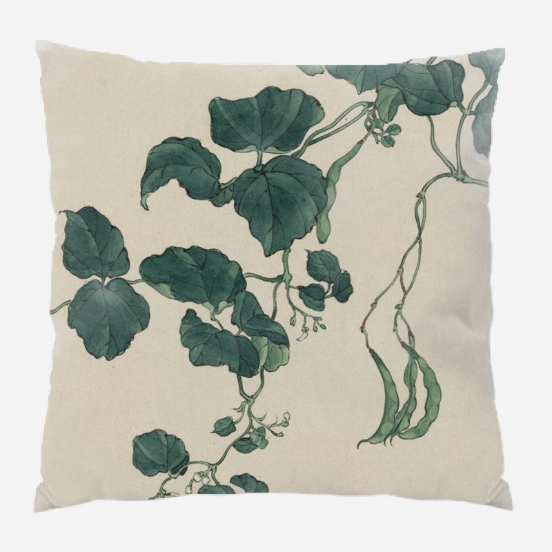 Floral Reversible Throw Pillow, Indoor, Microsuede