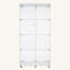 Vitrine lumineuse en verre à deux portes avec 4 tablettes-1150813437