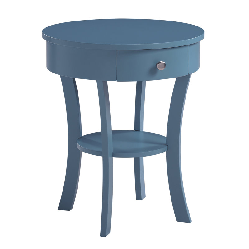 Table de bout à 1 tiroir avec rangement Moravian, Dusty Blue