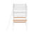 3-Shelf Twin Workstation Loft Bed With Wood-Look Veneer And Open Shelves In Matte White For Bedroom Functionality Style Metal Full Guardrails Mesh Panel Design Aesthetics