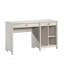Bureau d'ordinateur spacieux et durable avec une finition gris clair, parfait pour les bureaux à domicile et les jeux.