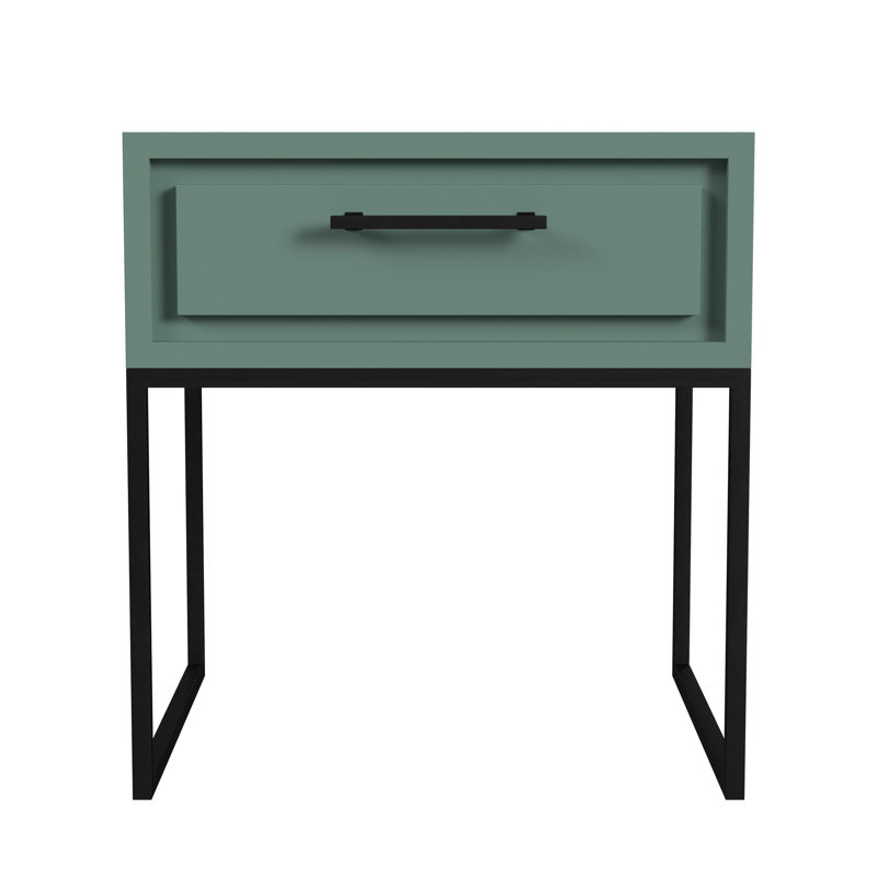 Arnay 1-Drawer End Table, Sage Green