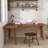 Rosewood L-Shaped Solid Wood desks-108070916-108070914