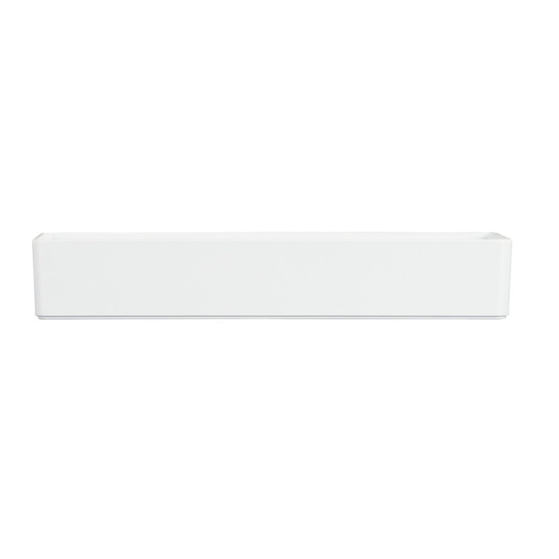 Plateau en mélamine Cal-Mil Hudson, H 3 po x l 18 po x P 6 po, Blanc