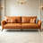 Orange Genuine Leather Modular Sofa