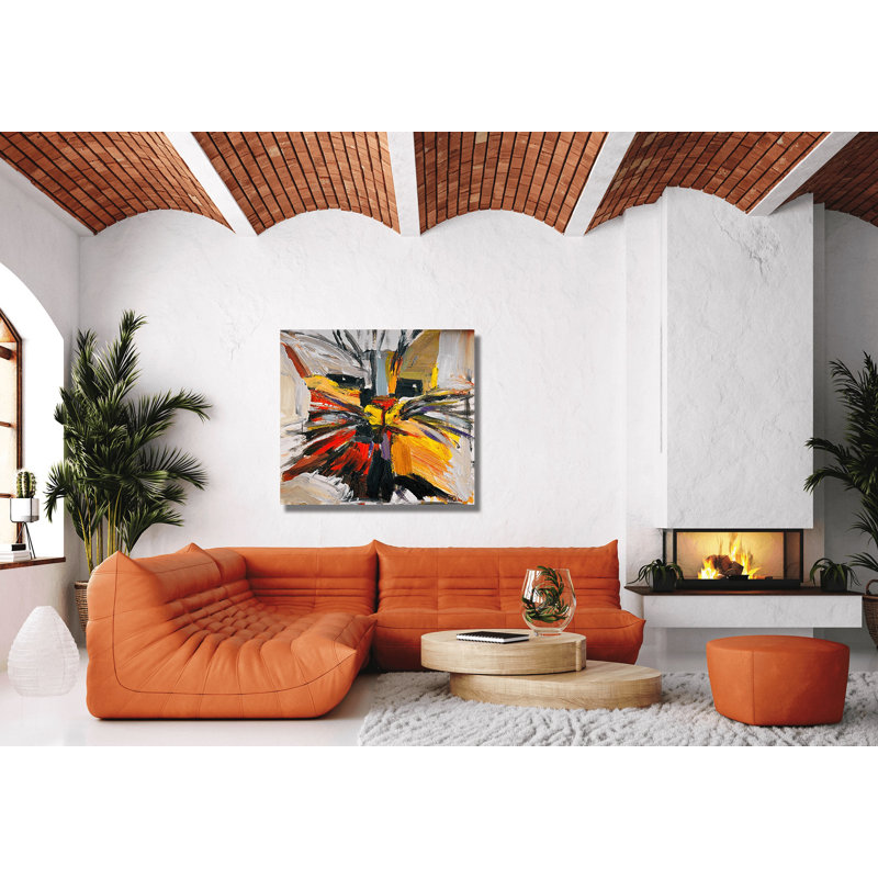 John Beard CollectionS Scruffles On Giclee Canvas Hand Embellished Art, 20" H x 20" W x 1.75" D, White Framed Canvas