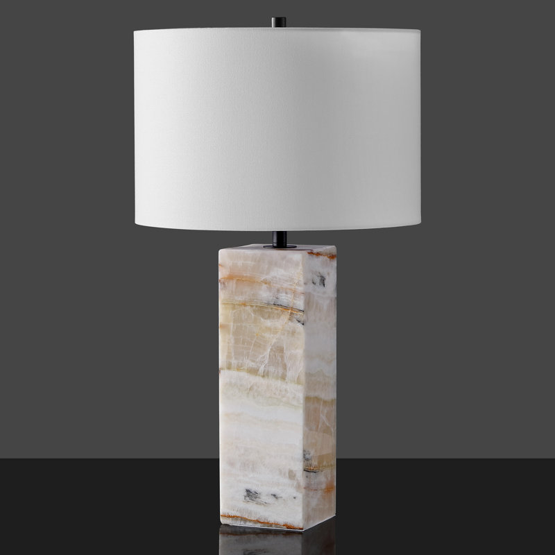 Aubray Table Lamp, Travertine