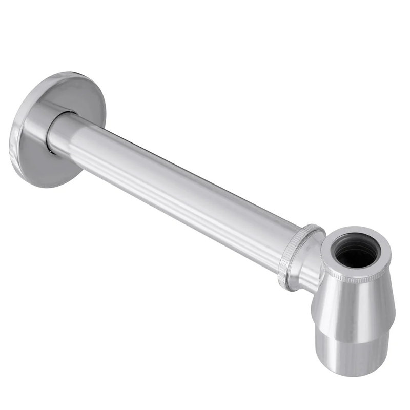 Solid Brass Bottle Trap in Chrome, Brushed Nickel