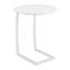 Table d'appoint ronde 20 po en aluminium blanc