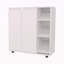 Range-chaussures Houck avec 3 tablettes latérales, rangement compact pour chaussures, bottes et accessoires