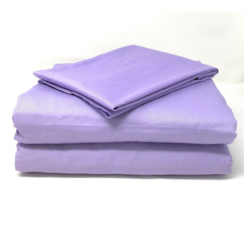 Tache 100% Cotton Fitted Sheet, King, Light Purple