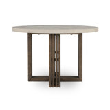Aspen 47"  Round Dining Table Distressed Brown/antique White