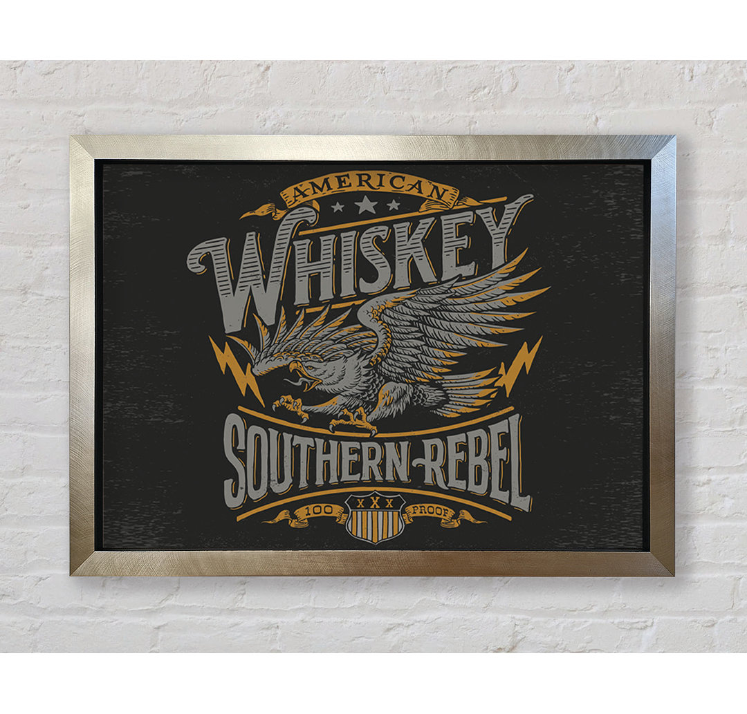 Whiskey Southern Rebel - Einzelner Bilderrahmen Kunstdrucke