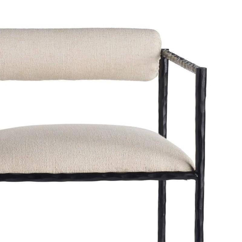 Barbana Upholstered Stool with Metal Frame, Counter Stool (24" Seat Height)
