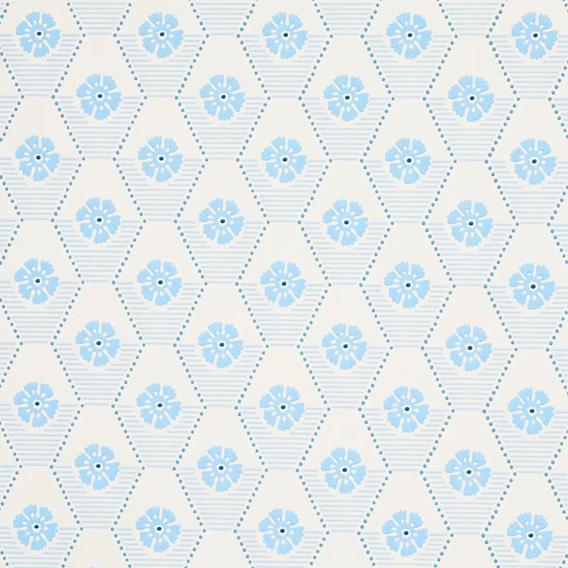 Hive Bloom Wallpaper, Blues
