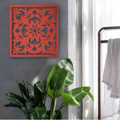 Décoration murale plaque florale rétro