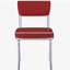 Chaises d'appoint rembourrées rouges et chromées (ensemble de 2)