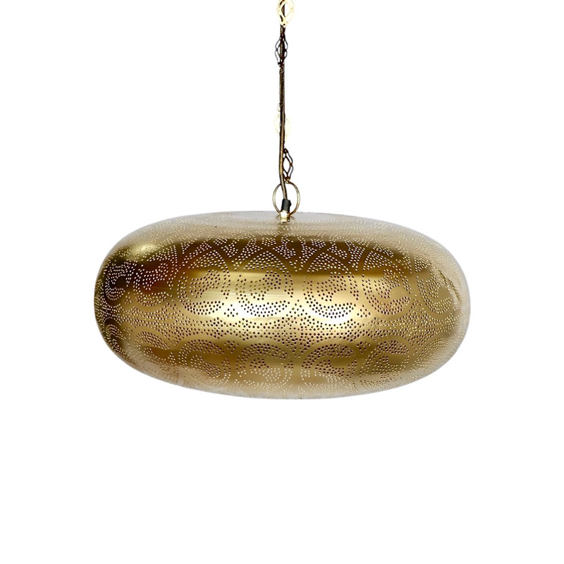 Handcrafted Brass Moroccan Pendant Light, Brass
