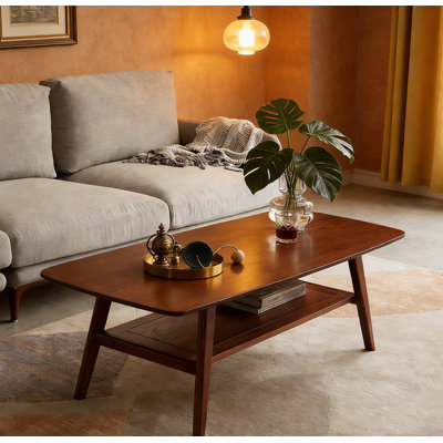 Solid wood 2-Tier Coffee Table