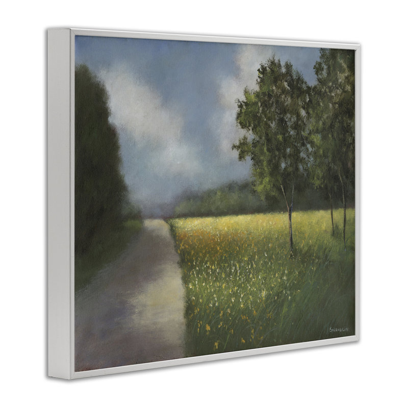 Art de giclée encadré Traditional Country Road par David Swanagin, Giclée encadrée blanc bord de mer, H 24 po x l 30 po