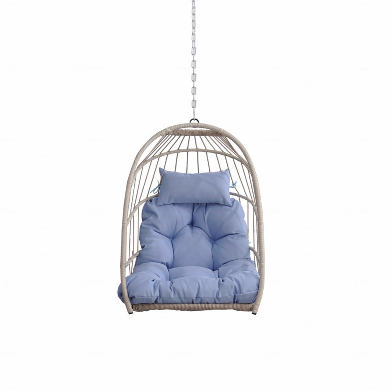 Balancelle en rotin PE, bleu